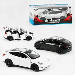Колекційна металева модель електромобіля АвтоЕксперт Tesla Model Y з інерцією, світлом та звуком 1:32 - мініатюра 10