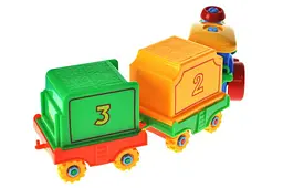 Іграшковий поїзд каталка з вагонами Transport Train 8681 в упаковці р.43x10,5x14 см YG Toys - мініатюра 3