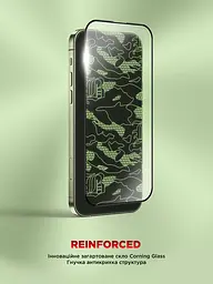 Захисне скло для Apple iPhone 16 Pro Max, Corning Black Icon, преміум якість, протиударне, загартоване, 2.5D скло, глянцеве, 9H, ультратонке, з олеофобним покриттям, з антистатичним шаром, сумісність з чохлами, ArmorStandart (ARM79555) - мініатюра 2