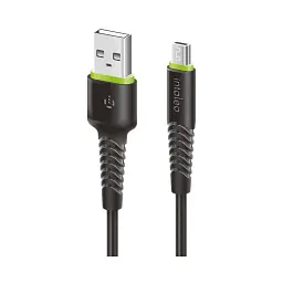 Дата кабель USB 2.0 AM to Micro 5P 2.0m CBFLEXM2 black Intaleo (1283126521430) - мініатюра 1