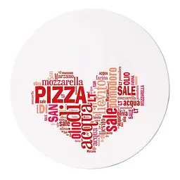 Блюдо для піци Bormioli Rocco Ronda I Love Pizz Red 33 см (419320F77321753)