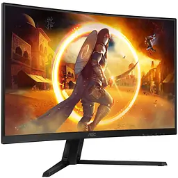 Монітор TFT 31.5" AOC CQ32G4VE, VA, QHD, 180Гц, 0,5 мс, вигнутий, 2хHDMI, DP, чорно-сірий - мініатюра 2