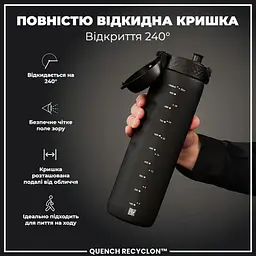 Пляшка для води ION8 1000 мл (ЕКО пляшка) BPA Free Black (I8RF1000BLK) - мініатюра 4