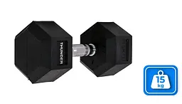 Гантель шестигранна Thunder 15 кг (HEXAGONAL-DUMBBELLS-15KG) - мініатюра 4