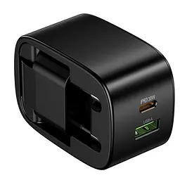 МЗП Hoco CS102A Folding PD30W+QC3.0 (1USB-A/1C) Black - мініатюра 5
