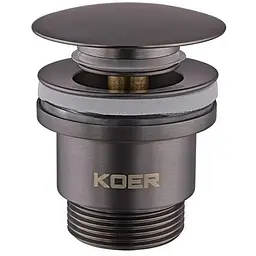 Донний клапан Koer PW-01-07 Click-Clack універсальний KR3404, Графит