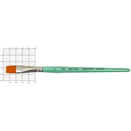 Пензель синтетика плоска для декору HOBBY & CRAFT 12 коротка ручка Rosa TALENT