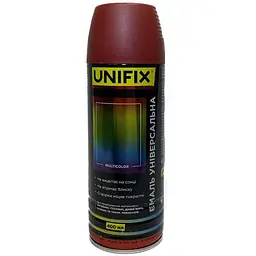 Емаль універсальна в балончику Unifix 400мл RAL 3011 коричнево-червона