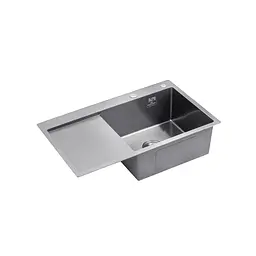 Кухонна мийка Kroner KRP Schwarze - 7849RHM PVD (3,0/1,0 мм) (CV025279) - мініатюра 2