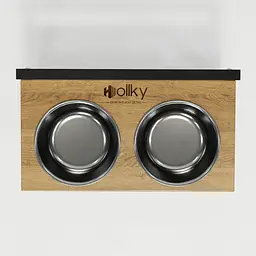 Hollky Flex M — миски на регульованій підставці для середніх собак (2 × 0.85 л) - мініатюра 6