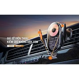Тримач Remax RM-C17i 15W Wireless AirVent Car Holder Black - мініатюра 7