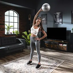 Фітбол Hop-Sport 25см сріблястий - мініатюра 3