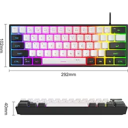 Клавіатура MageGee TS91 Black/White (6971969727502-UA) [159849] - мініатюра 4