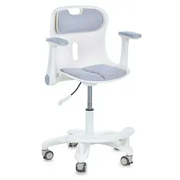 Дитяче крісло M 6151-11 з підлокітником і підніжкою м’яке сидіння регулювання висоти сіре (M 6151-11)