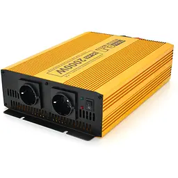 Інвертор напруги Mexxsun MXSPSW-2000, 12V/220V, 2000W з правильною синусоїдою, 2 Shuko, клемні дроти, Q2