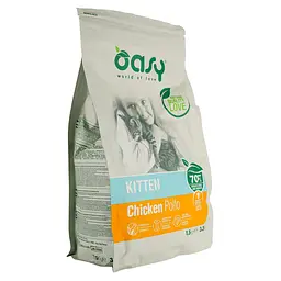 Сухий корм для кошенят Oasy Lifestage Kitten з куркою 1.5 кг - мініатюра 3
