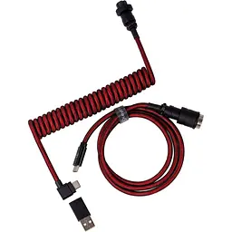 Кабель Keychron Type-A/Type-C Premium Coiled Aviator Cable-Angled Red (CAB4_KEYCHRON) - мініатюра 1