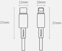 Кабель Baseus Tungsten Gold USB-C to Lightning 2m Black (CATLWJ-A01) [82115] - мініатюра 5
