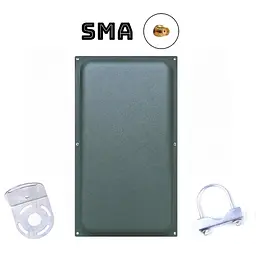 4G антена панельна MARKETNET Maxi MIMO SMA GREEN потужністю 2 х 24 dBi дії 800/900/1800/2100/2600 МГц