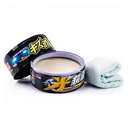 Твердий віск для маскування подряпин SOFT99 Scratch Clear Wax Mirror Finish Black, для темних кольорів, металік, 200 г - мініатюра 3