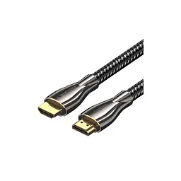 Кабель мультимедійний HDMI M to HDMI M 0.5m V2.0 4K60Hz braided zinc alloy black Vention (ALMBD)