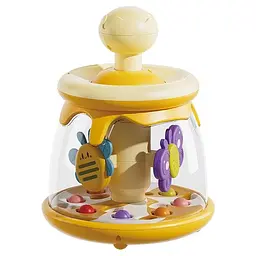 Дитяча іграшка Дзиґа AY001(Yellow) заводна, рухливі кульки, 20х15 см