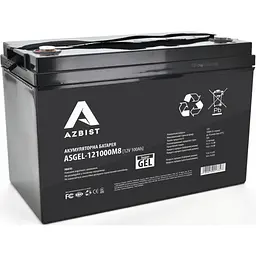 Акумулятор Azbist Super GEL ASGEL-121000M8, Black Case, 12V 100.0Ah Q1/36