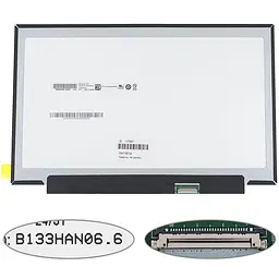 Матрица 13.3" B133HAN06.6 (1920*1080 30pin(eDP 220cd/m2 45% NTSC IPS)) LED SLIM(без планок и проушин) матовая разъем справа