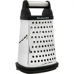 Тертка чотирьохстороння KitchenAid Universal з контейнером чорна (KQG300OSOBE) - мініатюра 3