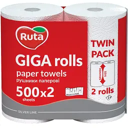 Паперові рушники Ruta Giga Rolls 2 шари 2 рулони (4820202895848) - мініатюра 2
