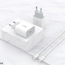 Зарядний пристрій Sky Dolphin SC18EL PD2.0 1USB-C 3A White MZP-000156 кабель Lightning - мініатюра 2