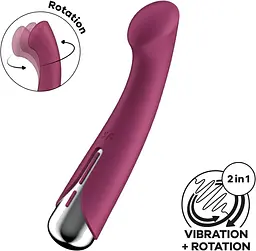 Вібратор Satisfyer Spinning G-Spot 1 16.5 см бордовий - мініатюра 4