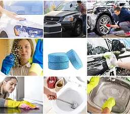 Таблетки концентрат Semi Washing Tablets літній омивач для чищення лобового скла 10 шт. - мініатюра 3