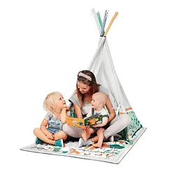 Розвиваючий килимок-намет Kinderkraft Little Gardener Вігвам 3в1 - мініатюра 7
