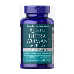 Цинк Puritans Pride (Ultra Woman 50 Plus Multi-Vitamin with) - 60 капсул, для імунітету