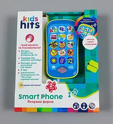 Дитячий розвиваючий телефон Limo Toy Перші знання Kids Hits Smart Phone, Яскрава ферма укр., KH03/003