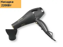 Фен для волосся Gemei GM-1763 професійний з насадкою 2200 Вт чорний (GM-1763) - мініатюра 2