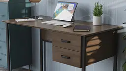 Комп'ютерний стіл Ferrum-decor Таккота 75x120x60 чорний ДСП Дуб Сонома Труфель 16мм (FRD-101918) - мініатюра 5