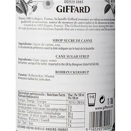Сироп Giffard Тростинний цукор прозорий 1 л - мініатюра 6