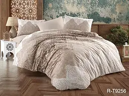 Комплект постільної білизни з компаньйоном (R-T9256) Євро TAG tekstil pbe0036979 - мініатюра 1
