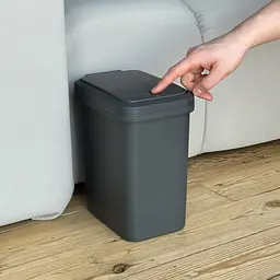 Відро для сміття MBM My Home з кришкою 6 л антрацит (BIN-04 6L ANTHRACITE) - мініатюра 5