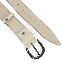 Ремінь шкіряний жіночий бежевий з квітами SFIP SF-3531 beige-2 (130 см) - мініатюра 5