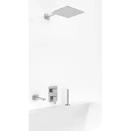 Душова система Kohlman Saxo 35 chrome + BOX прихованого монтажу QW211SQ35-007, Хром