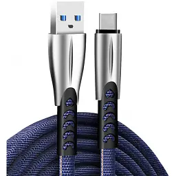 Дата кабель USB 2.0 AM to USB-C 1.0m zinc alloy blue ColorWay (CW-CBUC012-BL)