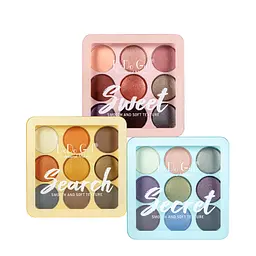 Набір палітр тіней для повік DoDo Eyeshadow 9 відтінків, 3 шт. в асортименті (D3202)