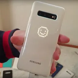 Чохол протиударний Official LED Cover EF-KG973CWEGRU для Samsung Galaxy S10 (6.1") White - мініатюра 4