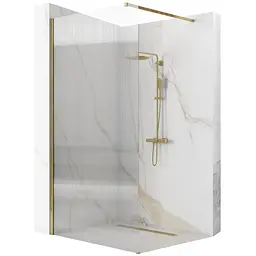 Душова стінка Rea Aero 120 intimo brushed gold REA-K4127, прозорий, золотий