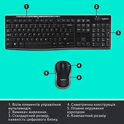 Комплект Logitech MK270 Wireless UA Black (920-004508) - мініатюра 7