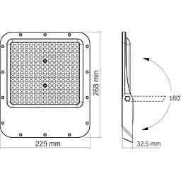 Світлодіодний прожектор Videx Premium F2 150W 5000K (VL-F2-1505G) [144856] - мініатюра 7