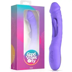 Вібратор Good Vibes Only Flax Vibrating Dildo with G-Spot Stimulator (SX3064) [152361] - мініатюра 5